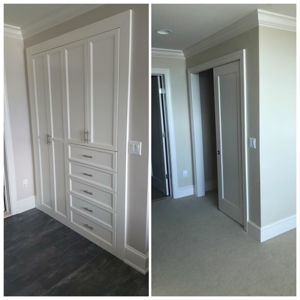 Before and after built in closet solution